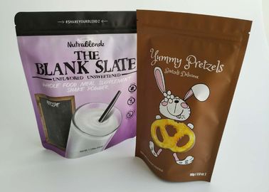 Kustom Stand Up Pouch Lezat Cookie Kemasan Sealable Plastic Bag Gravure Printing
